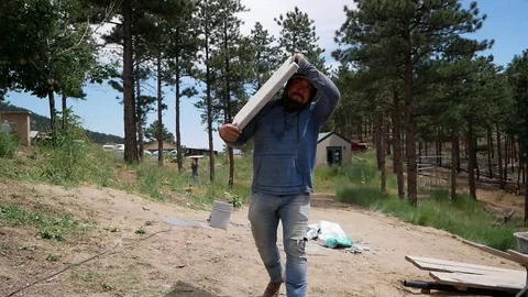 Concrete Stacking Stock Footage 123398374