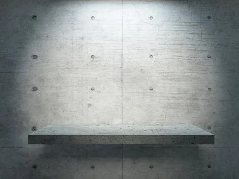 Concrete stand under spot light Stock Illustration