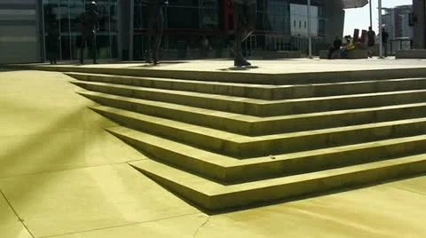 Concrete Stepped Platform Stock Footage 16296367