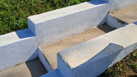 Concrete Steps in Grass Area Vídeo Stock 331655676