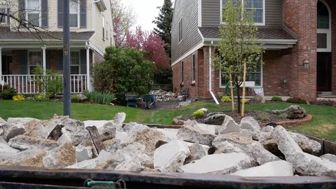 Concrete Stones Stock Footage 123394931