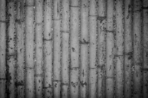 Concrete structure bamboo background Stock Photos