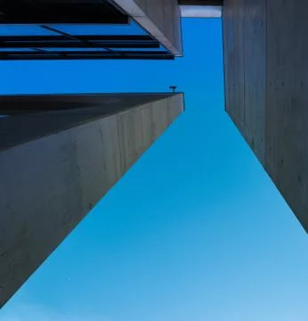 Concrete structure in the blue hours Stock Photos