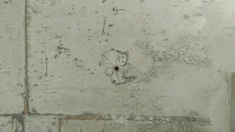 Concrete structure of cement wall at construction site Stock Photos