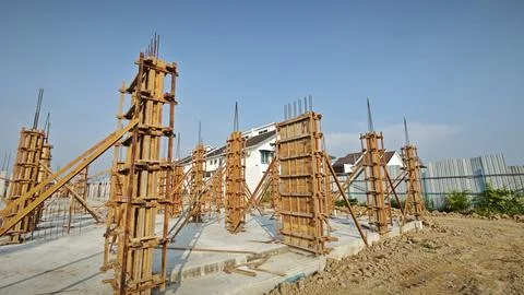 Concrete structure for the initial housing Stock Photos