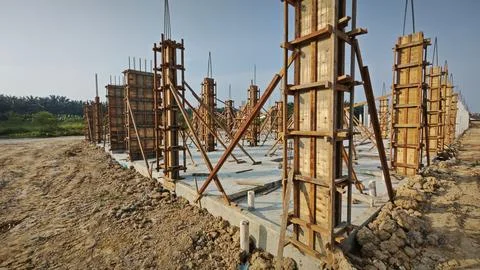 Concrete structure for the initial housing Stock Photos