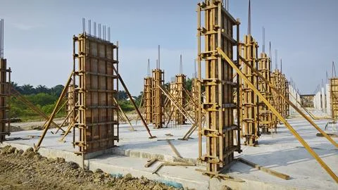 Concrete structure for the initial housing Stock Photos