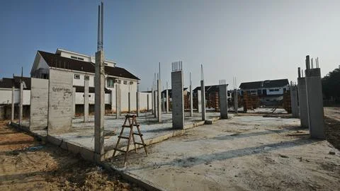 Concrete structure for the initial housing Stock Photos