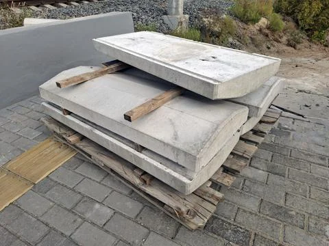 Concrete structures, blocks for supporting metal railings 写真素材
