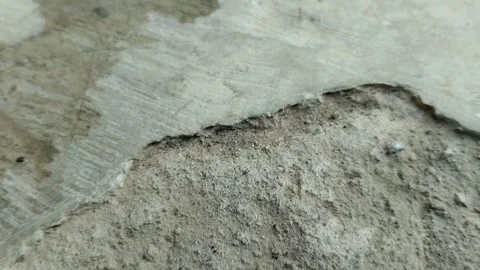 Concrete surfaces are peeling or spalling. due to extreme weather Stock Footage 285591058