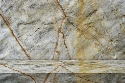 Concrete table perspective studio background. Empty countertop backdrop for b Stock Photos