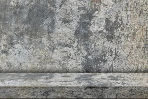 Concrete table perspective studio background. Empty countertop backdrop for b Stock Photos