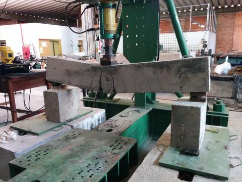 Concrete testing equipment in the workshop Stock Photos