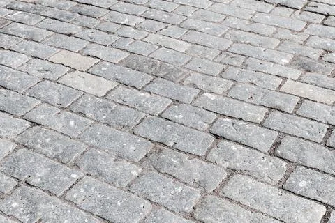 Concrete tiling background, gray rectangle paving slabs 写真素材