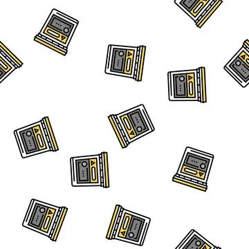 Concrete tool repair vector seamless pattern Stock Illustration