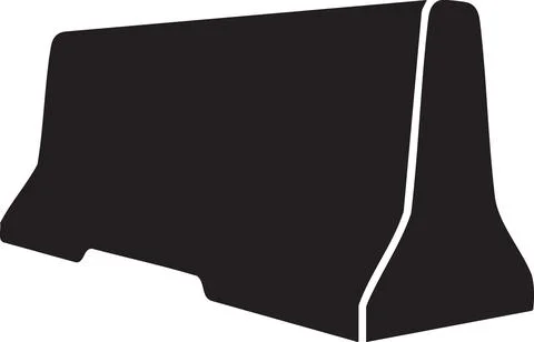 Concrete Traffic Barrier Icon Stock Illustration