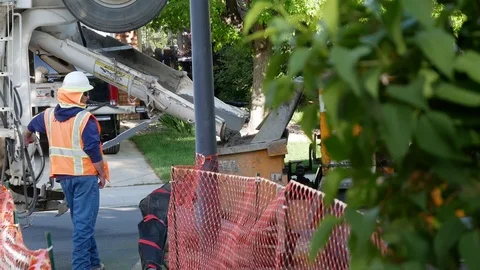 Concrete Transfer Stock Footage 123397074