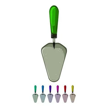 Concrete trowel cement cartoon vector graphic Stock Illustration