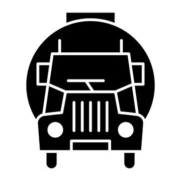 Concrete truck solid icon. Mixer truck vector illustration isolated on white Stock Illustration