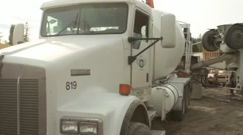 Concrete trucks Stock Footage 21557367