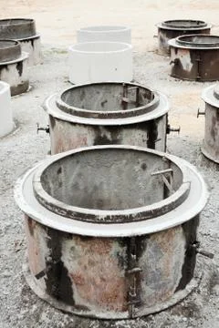 Concrete tubes Stock Photos