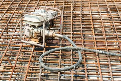 Concrete vibrator pump Stock Photos