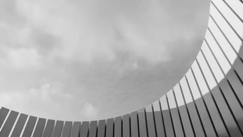 Concrete wall, architecture concept 3d animation Stock Footage 241485238
