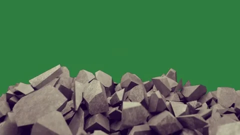 A concrete wall with black and white background broken green arrow in the Stock Footage 336855831