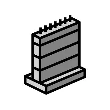 Concrete wall construction cement color icon vector illustration Stock Illustration