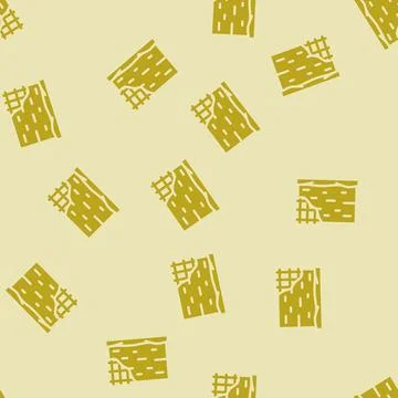 Concrete wall construction glyph vector seamless pattern Stock Illustration