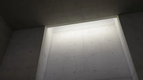 Concrete wall construction in minimalistic style architecture. Stock Footage 201858737
