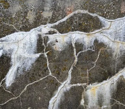 Concrete wall with cracks Stock Photos