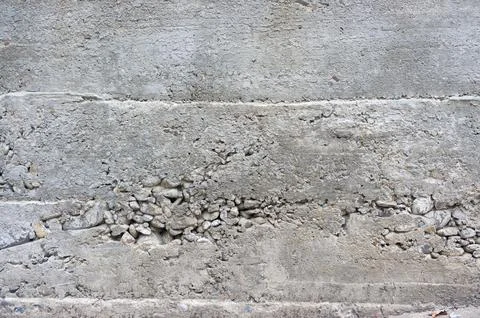 Concrete Wall. Texture with Formwork Marks, Potholes and Indentations Stock Photos