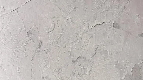 Concrete wall texture with horizontal decay marks and cracking lines, perfe.. Stock Photos
