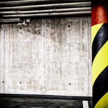 Concrete wall underground interior background Stock Photos