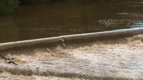 Concrete Weir Stock Footage 21904439