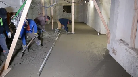 Concrete Work Stock Footage 123394469