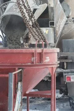 Concrete Workers are working Stock Photos