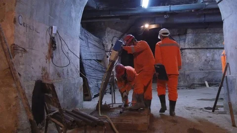 Concreters at work Video stock 73069605