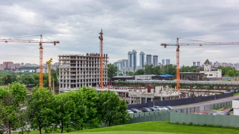 Concstruction Site of the New Building Stock Footage 160046126