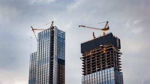 Concstruction Site of the New Building Stock Footage 160208551