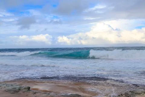 Condado beach before dusk in San Juan, Puerto Rico Stock Photos