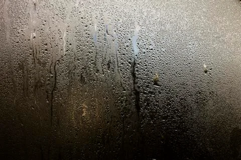 Condensation droplets on a window  Stock-Fotos