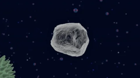Condensation nucleus and bacteria fly by. Stock Footage 58937711