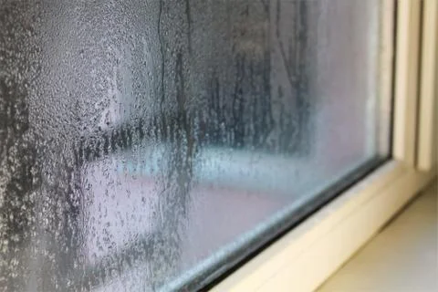 The condensation on the window Stock Photos
