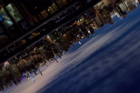 Condensed Cityscape Rotating Timelapse Stock Footage 142721065