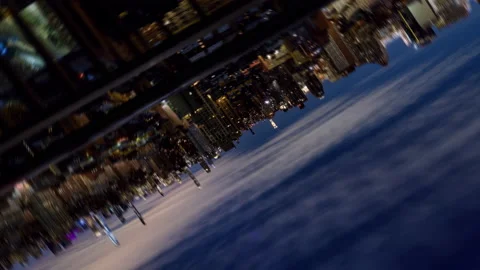 Condensed Cityscape Rotating Timelapse Stock Footage 142743457