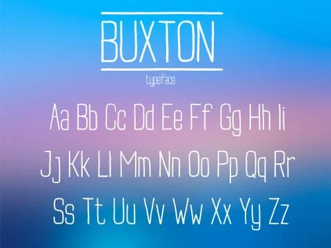 Condensed sans serif vector font Stock Illustration