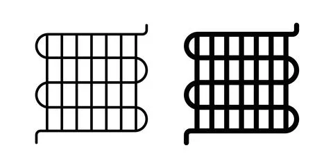 Condenser coil icon vector art Illustrations Stock Illustration