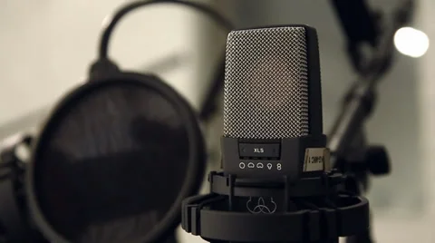 Condenser Microphone Close-Up Stock Footage 39375571